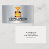 constructie van lierkraan | moersleutel visitekaartje (Voorkant / Achterkant)