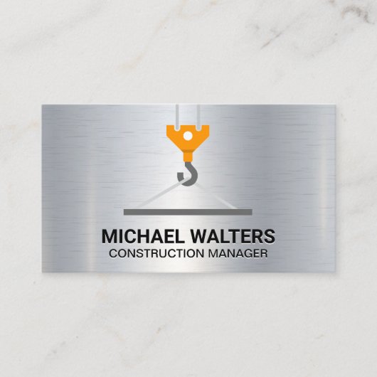 constructie van lierkraan visitekaartje (Voorkant)