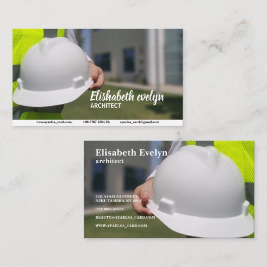 constructie van petten voor de veiligheid van hard visitekaartje (Voorkant / Achterkant)