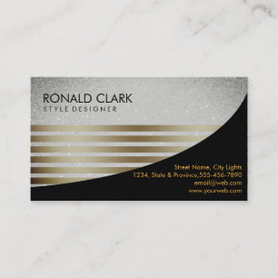Constructie van Retro Black Grey Financial Service Visitekaartje