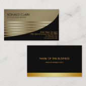 Constructie van Retro Black Grey Financial Service Visitekaartje (Voorkant / Achterkant)