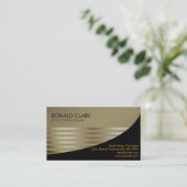 Constructie van Retro Black Grey Financial Service Visitekaartje (Staand voorkant)