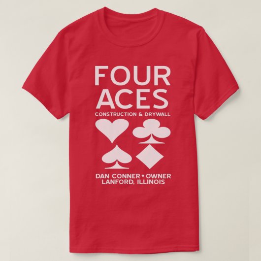 Constructie van vier Aces essentieel T-shirt (Design voorkant)