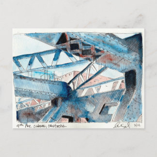 Constructie van vierde april briefkaart