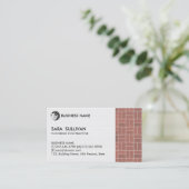 Constructie van vloeraannemer visitekaartje (Staand voorkant)