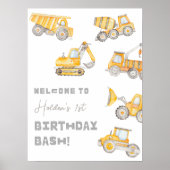 Constructie Verjaardag Welkom Poster (Voorkant)