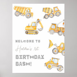 Constructie Verjaardag Welkom Poster