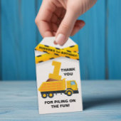 Constructie Verjaardagsfeestje Bedankt Label  Cadeaulabel