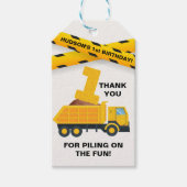 Constructie Verjaardagsfeestje Bedankt Label Cadeaulabel (Voorkant)