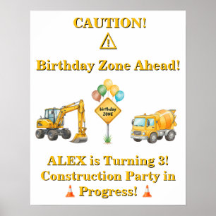 Constructie Verjaardagsposter Verjaardagszone Vo Poster