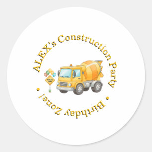 Constructie Verjaardagssticker Verjaardagszone Ronde Sticker