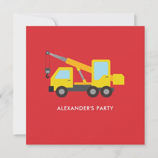 CONSTRUCTIE verjaardagsuitnodiging Aankondiging (Achterkant)