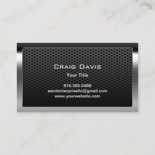 Constructie Verwijdering Aangepast Logo Metaal Visitekaartje (Achterkant)