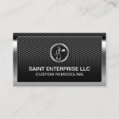 Constructie Verwijdering Aangepast Logo Metaal Visitekaartje (Voorkant)