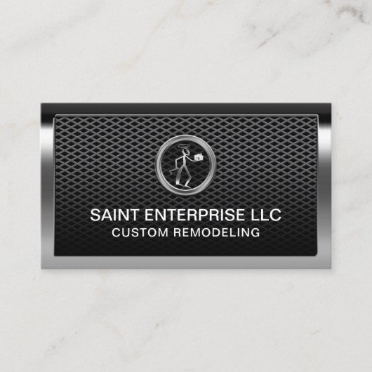 Constructie Verwijdering Aangepast Logo Metaal Visitekaartje (Voorkant)