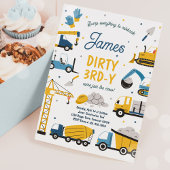 Constructie Vuile 3e-y Dump Truck 3e verjaardag Kaart