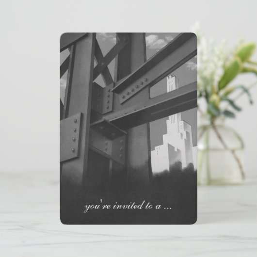 constructie wolkenkrabbers pensioen partij kaart (Staand voorkant)