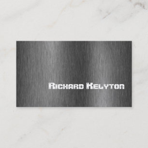 Constructie zwart grijs metaal op maat visitekaartje