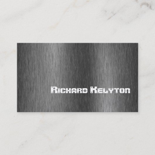 Constructie zwart grijs metaal op maat visitekaartje (Voorkant)