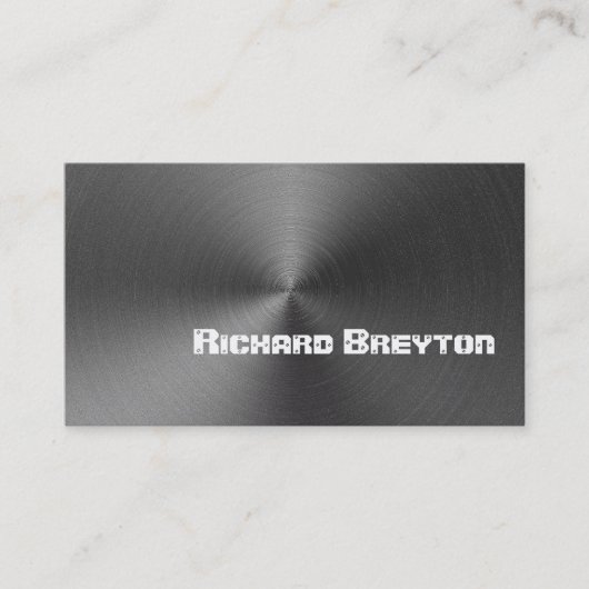 Constructie zwart grijs metaal op maat visitekaartje (Voorkant)