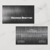 Constructie zwart grijs metaal op maat visitekaartje (Voorkant / Achterkant)