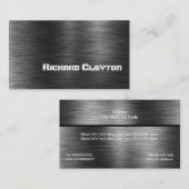 Constructie zwart grijs metaal op maat visitekaartje (Voorkant / Achterkant)