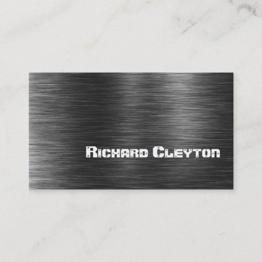Constructie zwart grijs metaal op maat visitekaartje (Voorkant)