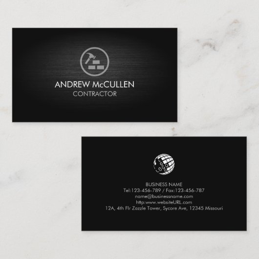 Constructiecontract Visitekaartje (Voorkant / Achterkant)