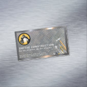 Constructiegereedschap | Metalen rand | Staal Magnetisch Visitekaartje (Voorbeeld)