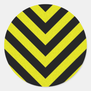Constructiegevaarstrepen Ronde Sticker