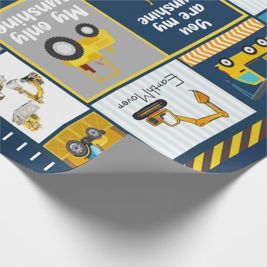 Constructiegrond, bouwgeschenken cadeaupapier (Hoek)