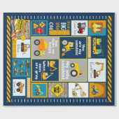 Constructiegrond, bouwgeschenken cadeaupapier (Vlak)