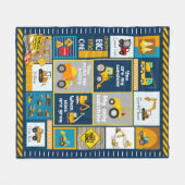 Constructiegrond, bouwgeschenken fleece deken (Voorkant (Horizontaal))