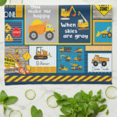 Constructiegrond, bouwgeschenken theedoek (Gevouwen)