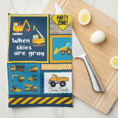 Constructiegrond, bouwgeschenken theedoek (Quarter Fold)