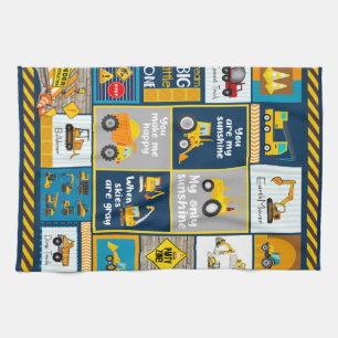 Constructiegrond, bouwgeschenken theedoek