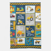Constructiegrond, bouwgeschenken theedoek (Verticaal)