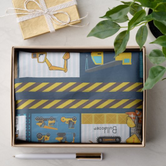 Constructiegrond, bouwgeschenken tissuepapier (Geschenk)