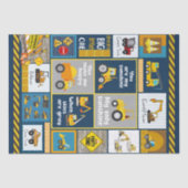 Constructiegrond, bouwgeschenken tissuepapier (Voorkant)