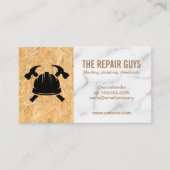 Constructiehard Pet | Hamers | Hout | Marmer Visitekaartje (Voorkant)