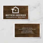 Constructiehuislogo | Houten planken Visitekaartje (Voorkant / Achterkant)