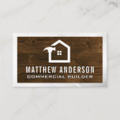 Constructiehuislogo | Houten planken Visitekaartje (Voorkant)