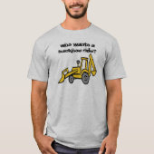 constructiekloof_clipart_backhoe, die een backh wi t-shirt (Voorkant)