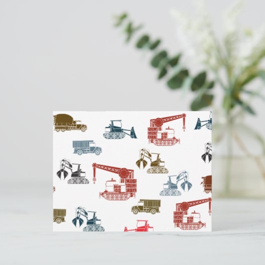 Constructielampje Briefkaart (Staand voorkant)