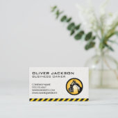 Constructielicon | Concrete achtergrond | Voorzich Visitekaartje (Staand voorkant)