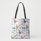 Constructiepatroon jongens tote bag (Voorkant)