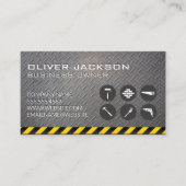 Constructiepictogrammen | Verroest metaal | Staal Visitekaartje (Voorkant)