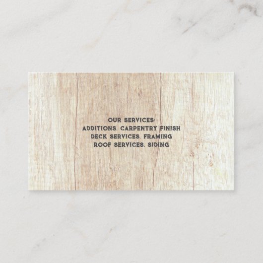 Constructies Carpentry Visitekaartje (Achterkant)