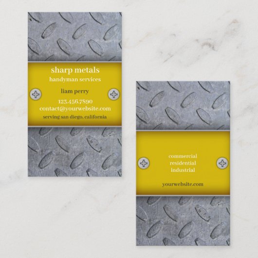 Constructies Handyman Visitekaartje (Voorkant / Achterkant)