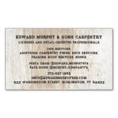 Constructies timmerwerk magnetisch visitekaartje (Voorkant)